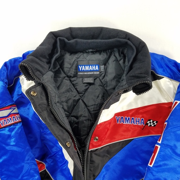 Yamaha Jacket Black Red Wht Blue Colorblock Snowmobile Racing Women’s XT VTG Y2K - Picture 5 of 16